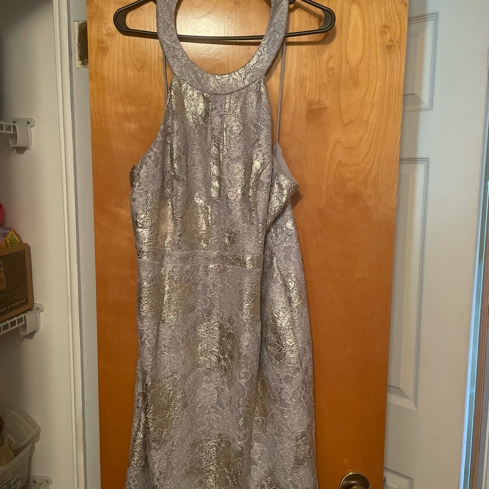 Silver formal dress